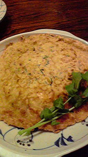 クレソンとエビのお好み焼き.jpg